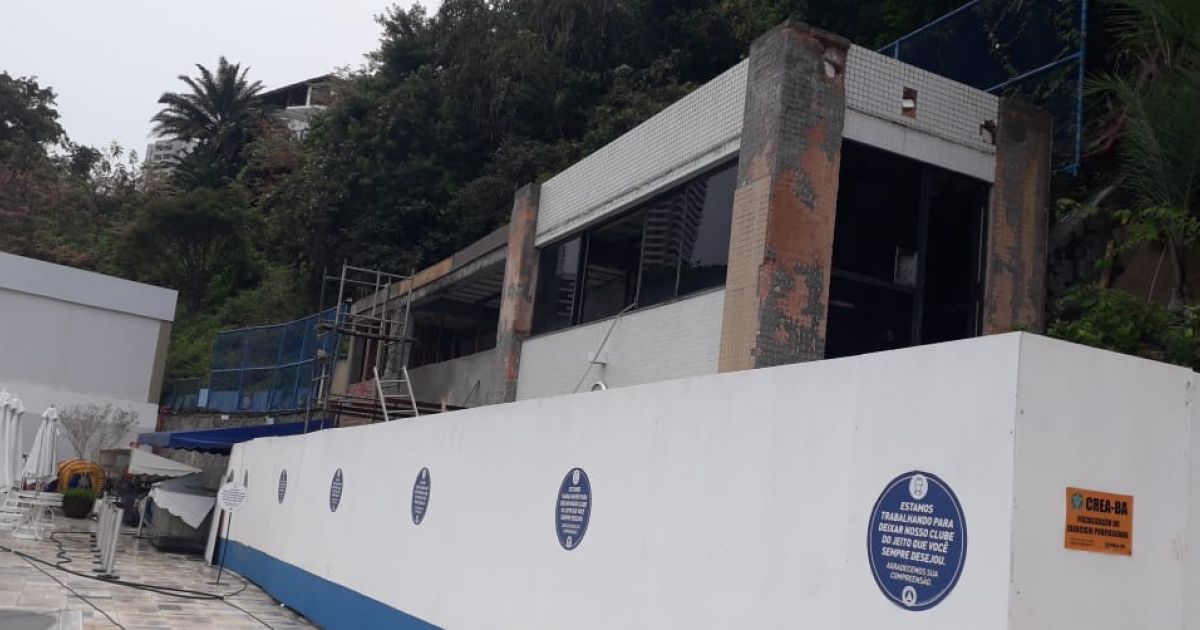 Obra no Yacht Clube da Bahia é embargada por falta de licença