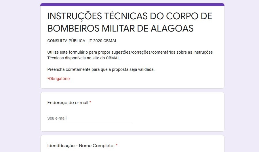 Bombeiros abrem consulta pública em Alagoas para elaboração de instruções técnicas