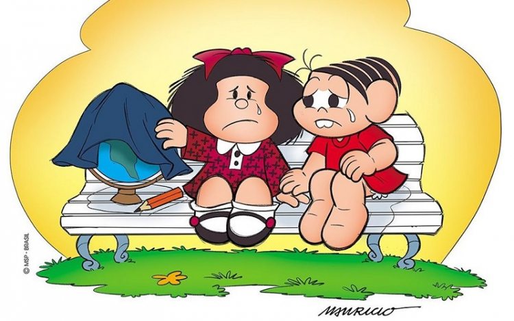 Mônica e Mafalda se encontram em homenagem de Mauricio de Sousa a Quino