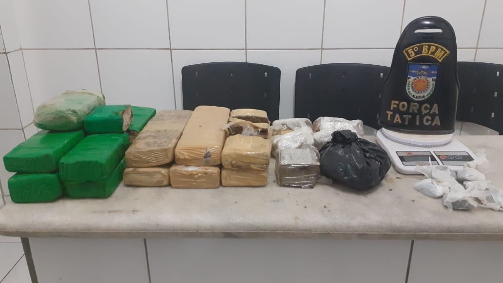 Polícia apreende 8 kg de maconha no Benedito Bentes, em Maceió