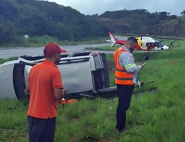 Acidente na BR-101 em Alagoas deixa quatro feridos após capotamento