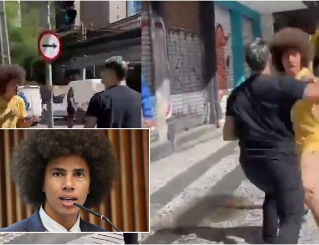 Confronto entre deputado do PT e homem no centro de Curitiba acaba em troca de agressões