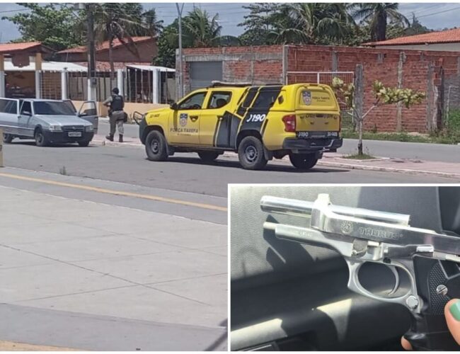 Polícia apreende arma e drogas em operação na orla de Pilar.