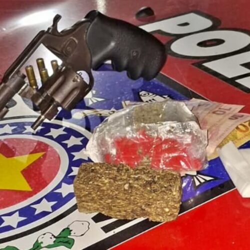 Homem é detido pela PM em Anadia por porte ilegal de arma e tráfico de drogas