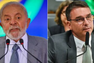 Resultados das pesquisas mostram Lula na frente no 1º turno e empate com Flávio no 2º turno.